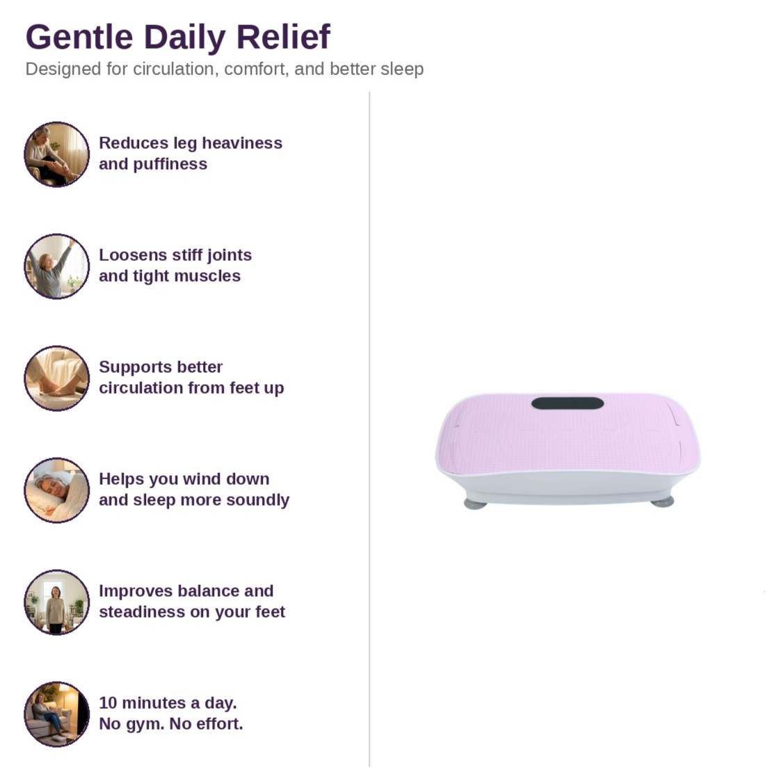 ZenFlex™ Curved-Surface Whole Body Vibration Plate (pink)