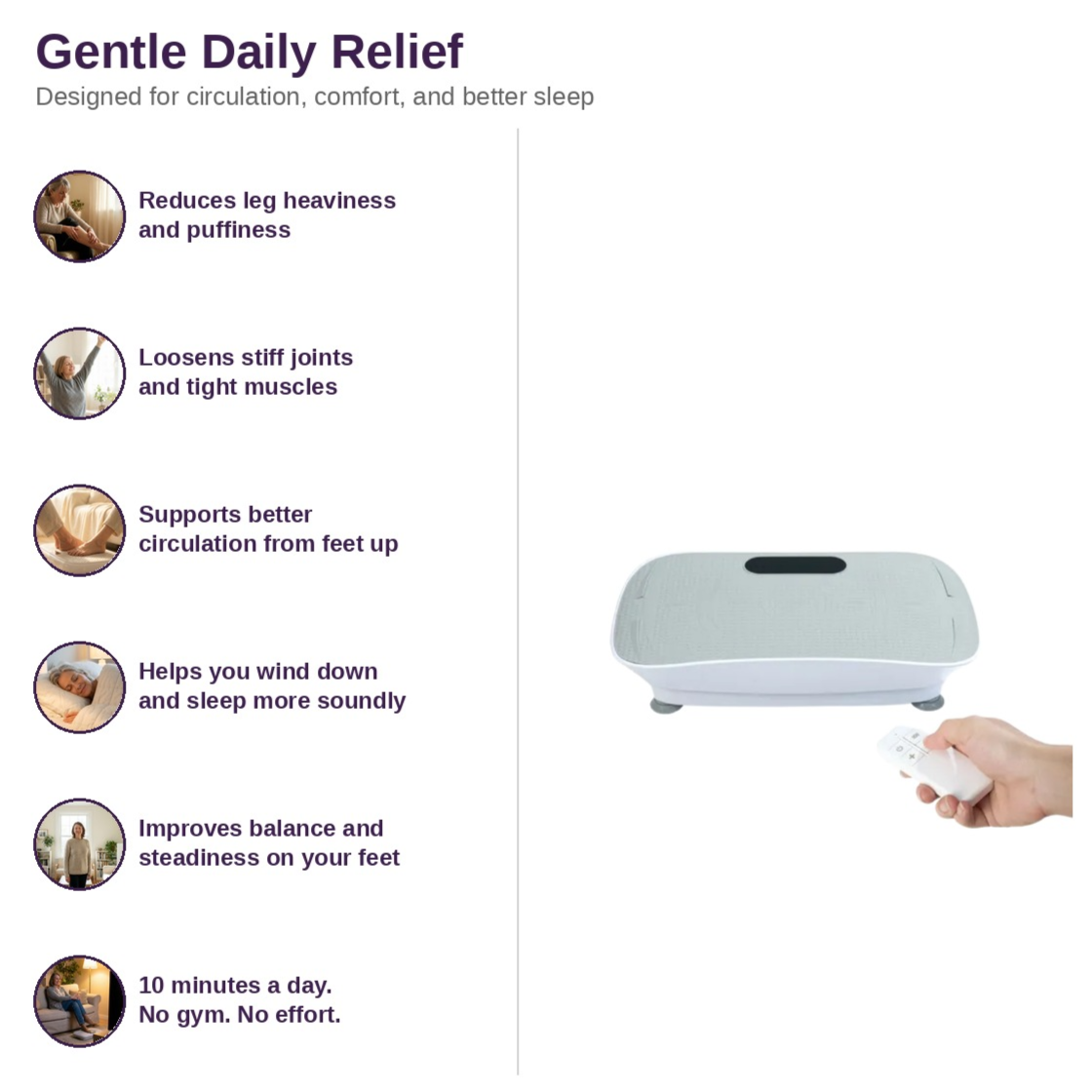 ZenFlex™ Curved-Surface Whole Body Vibration Plate (grey)