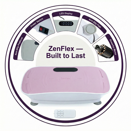 ZenFlex™ Curved-Surface Whole Body Vibration Plate (pink)