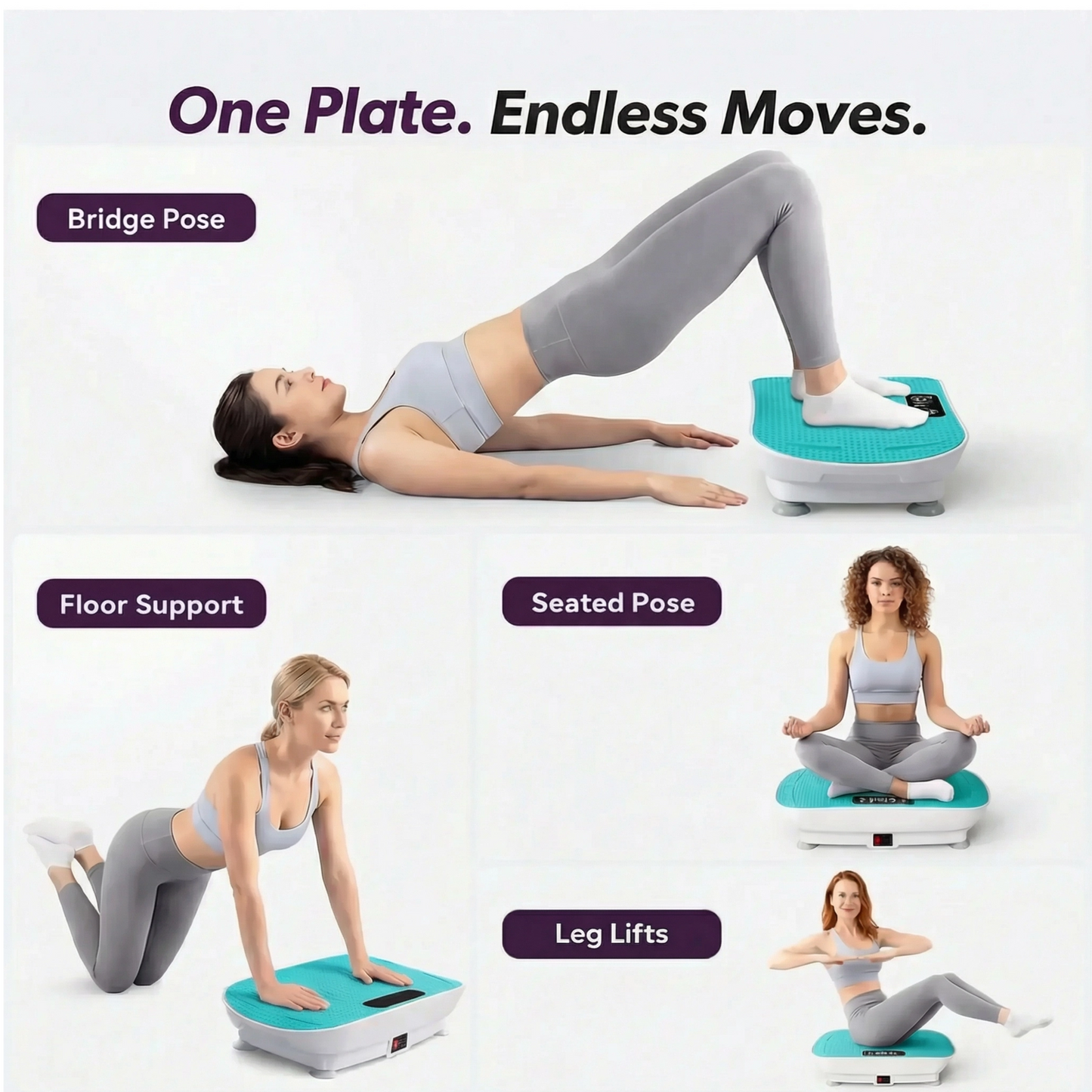 ZenFlex™ Curved-Surface Whole Body Vibration Plate (blue)