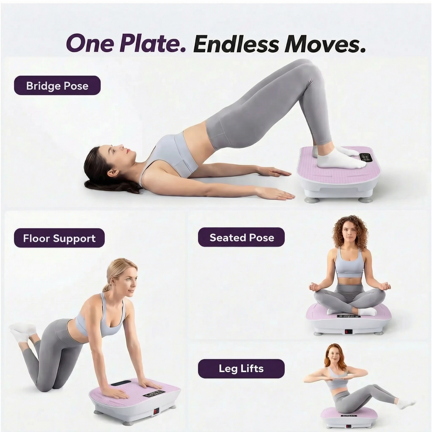 ZenFlex™ Curved-Surface Whole Body Vibration Plate (pink)